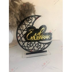 Eid Mubarak with Crescent Plaque - Table Décor
