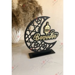 Ramadan Mubarak with Crescent Plaque - Table Décor Ramadan Mubarak with Crescent Plaque - Table Décor
