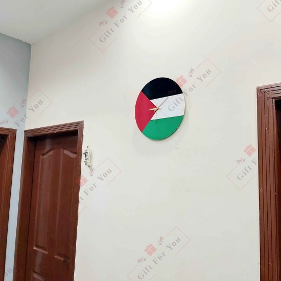 Palestine Flag Wall Clock