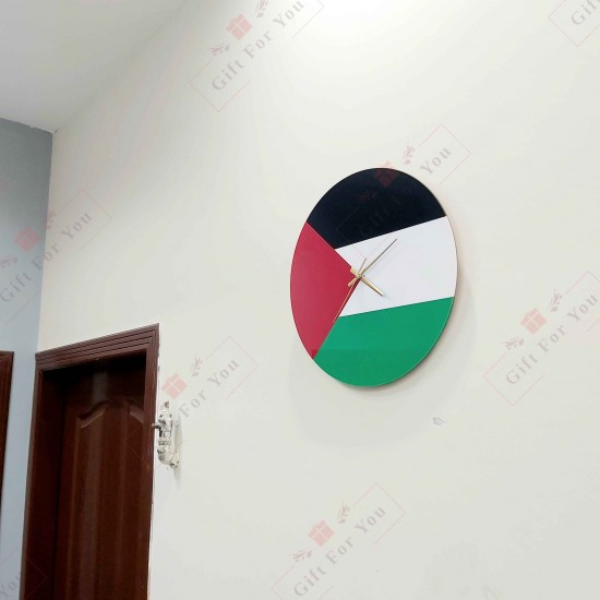 Palestine Flag Wall Clock