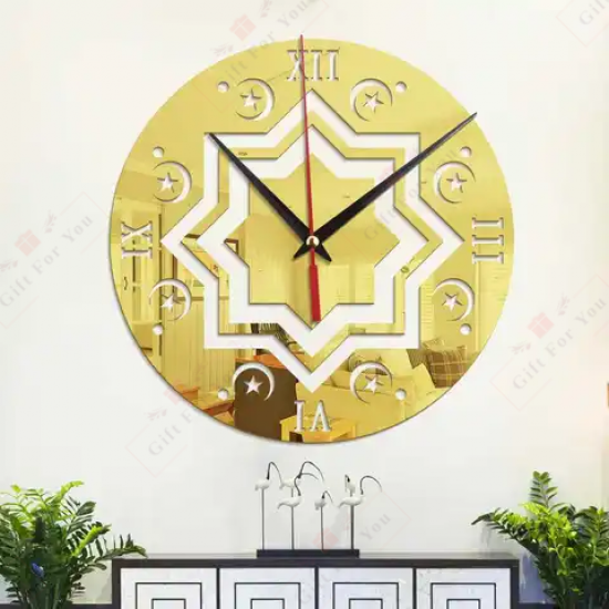 Roman Crescent Wall Clock