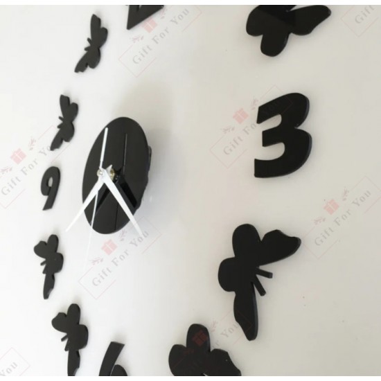 3D Butterfly Wall Clock
