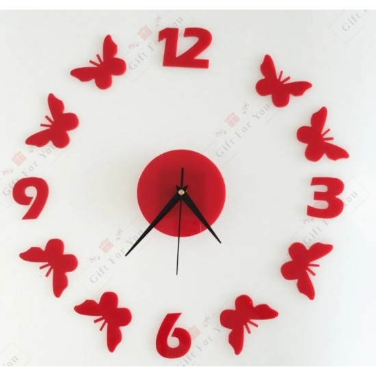 3D Butterfly Wall Clock