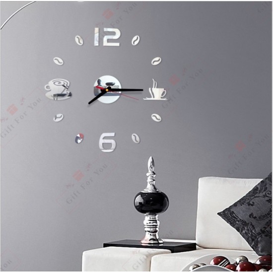 3D Coffee Wall Clock