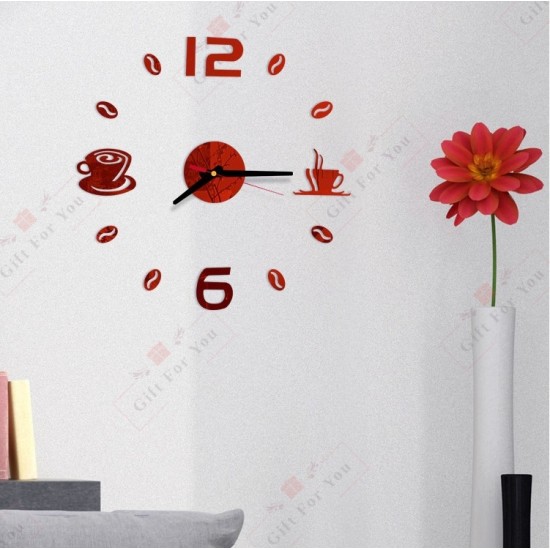 3D Coffee Wall Clock