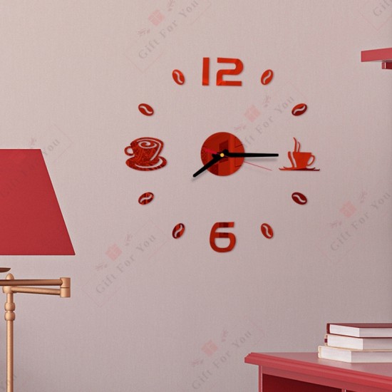 3D Coffee Wall Clock