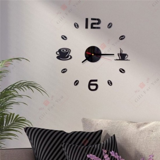 3D Coffee Wall Clock