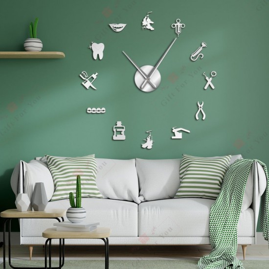 3D Dental Clinic Wall Clock