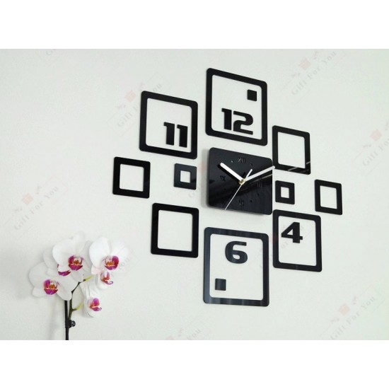 Multi Square Modern Wall Clock